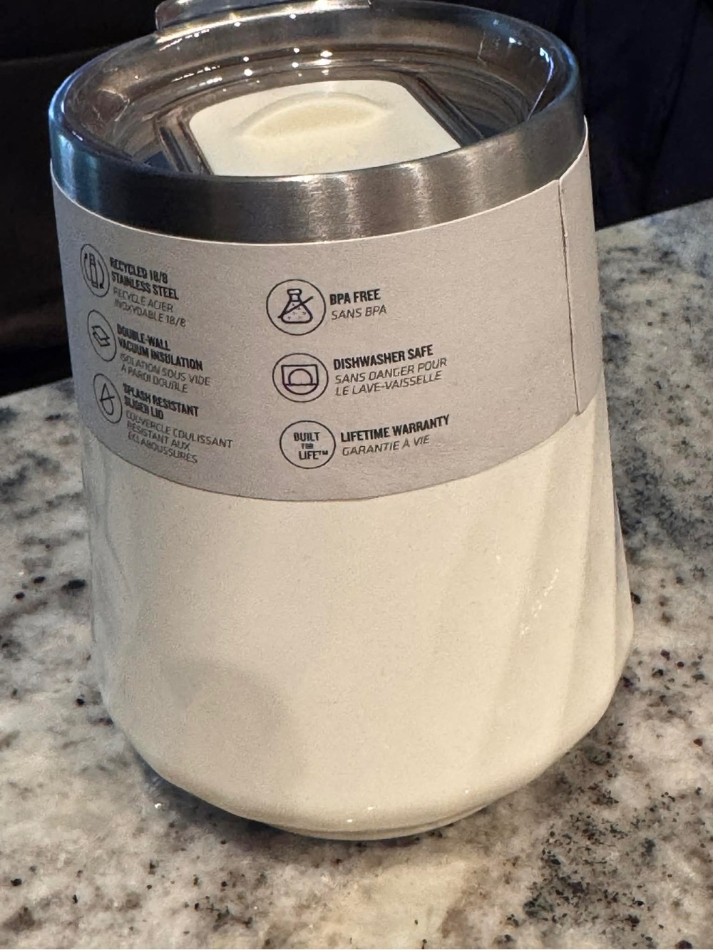 Stanley Cream Wine Tumbler with Splash-Resistant Lid - Picture 3 of 6